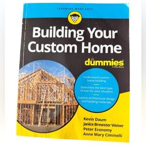 🔵 3/ $15 - Building Your Custom Home for Dummies Book